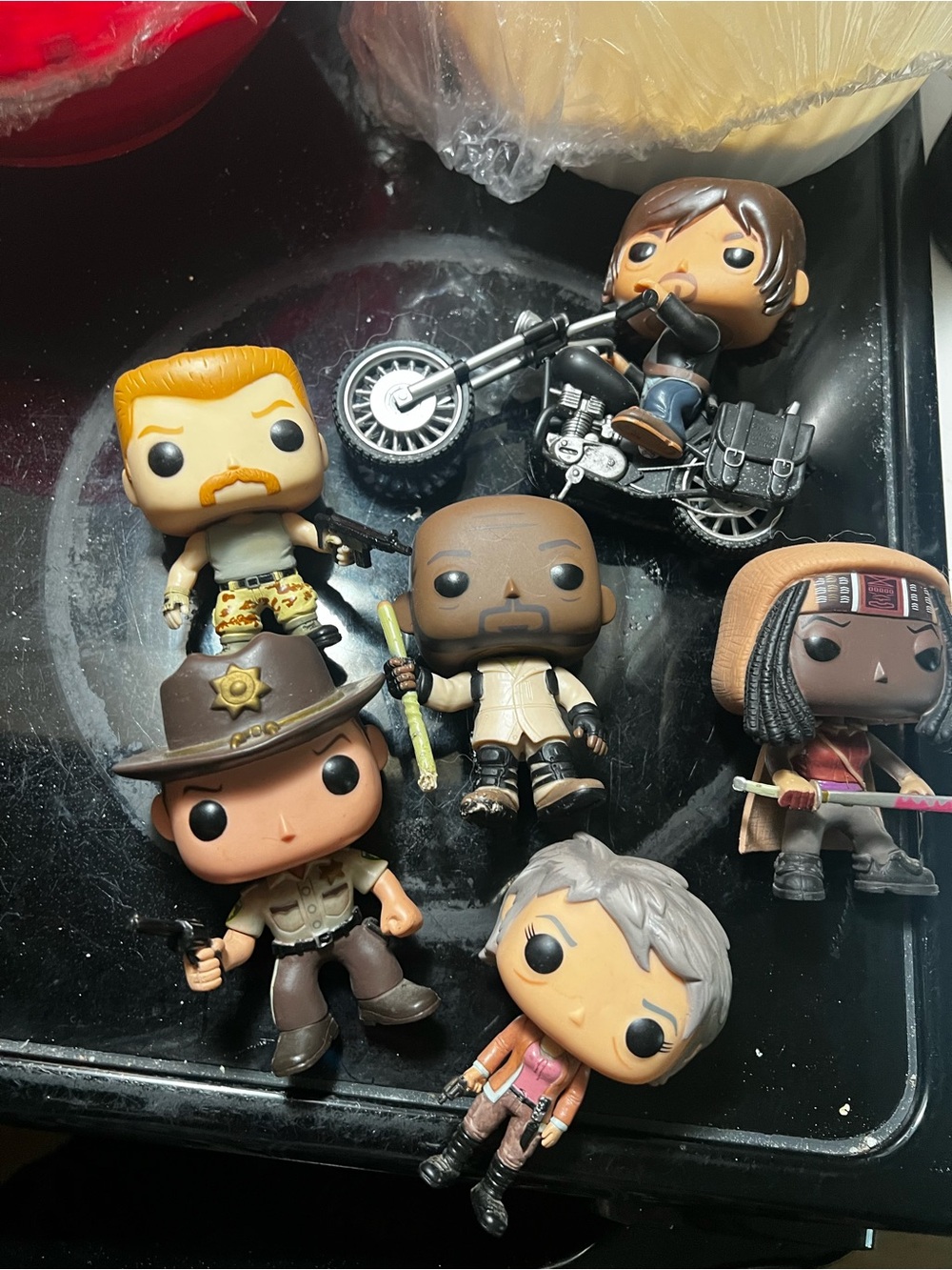 Funko The Walking Dead Pop! Figures - 6 and motorcycle